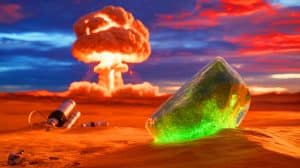 Illustration de la formation d'un quasi-cristal lors du test nucléaire Trinity en 1945.