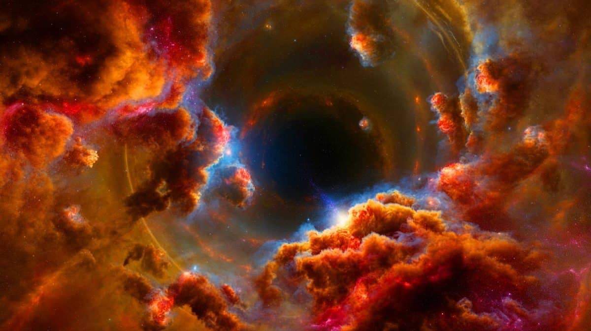 « Le télescope James Webb révèle l’impossible » : cette région Sagittarius B2 défie toutes les lois de formation stellaire connues Illustration de Sagittarius B2, une région de la Voie lactée observée par le télescope James Webb.