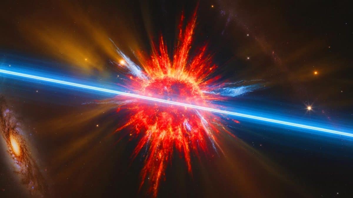 « 24 heures d’explosion continue dans l’espace » : ce phénomène cosmique impossible terrorise tous les astrophysiciens mondiaux Illustration de l'explosion cosmique inhabituelle observée par les astronomes.
