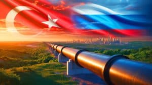 Illustration de l'acheminement du gaz russe vers l'Europe via le gazoduc Turkish Stream.
