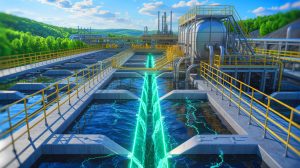 Illustration de l'exploitation de lithium dans les eaux usées des exploitations gazières en Pennsylvanie.