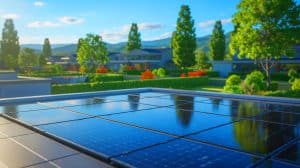 Illustration de la réduction de la TVA sur les installations photovoltaïques en France.