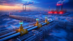 Illustration de la rupture du contrat de gaz entre Naftogaz et Gazprom menaçant la stabilité énergétique en Europe de l'Est.