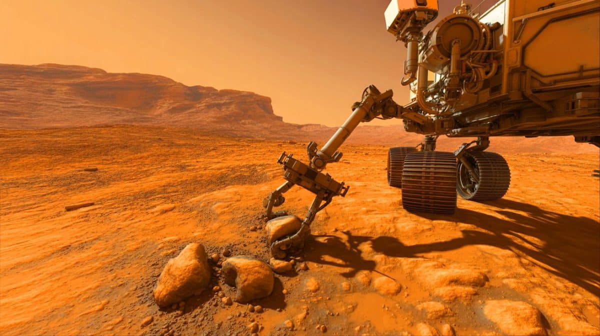 Ces mudstones martiens qui divisent la NASA et pourraient prouver que nous ne sommes plus seuls Illustration de la découverte de "mudstones" potentiellement porteurs de biosignatures dans le cratère Jezero sur Mars.