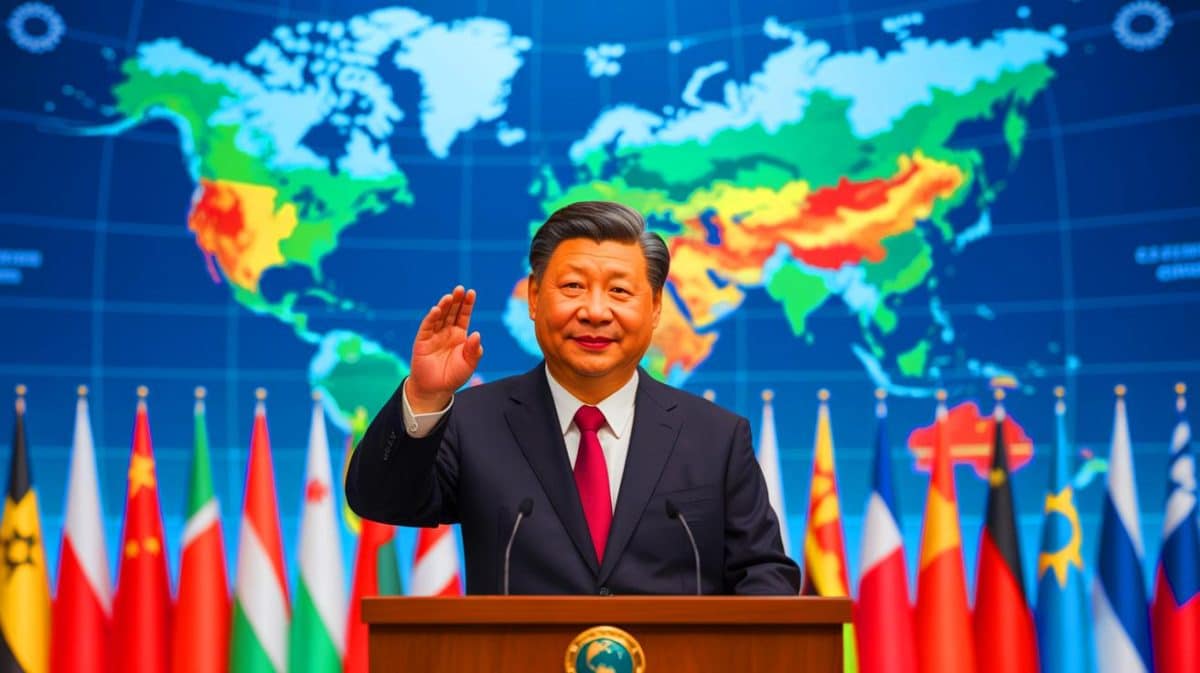 « La Chine promet de sauver la planète » : ces engagements climatiques secrets qui bouleversent complètement la COP30 et terrifient les pollueurs Illustration de l'annonce par le président Xi Jinping des objectifs de réduction des émissions de la Chine avant la COP30.