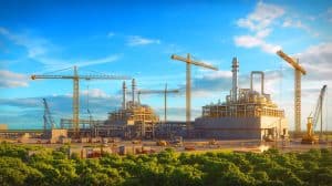 Illustration de la construction d'une infrastructure de gaz naturel liquéfié en Louisiane par Technip Energies.