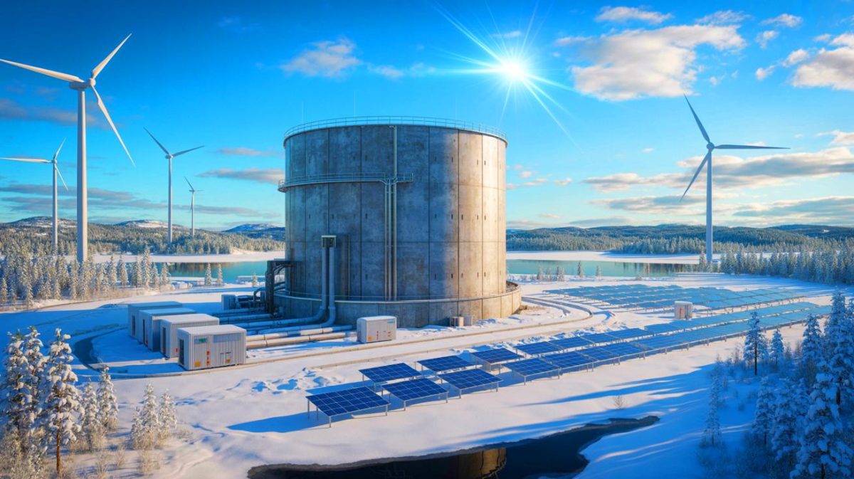 « Du sable chauffe toute ma ville » : cette batterie finlandaise révolutionnaire stocke l’électricité pendant des semaines et terrorise l’industrie énergétique mondiale Illustration de la batterie de sable innovante utilisée pour le chauffage durable à Pornainen.