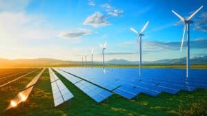 Illustration de la montée en puissance des énergies renouvelables surpassant le charbon dans la production mondiale d'électricité.