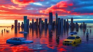 « On fonce vers +4 °C » : les experts alertent sur un réchauffement incontrôlable qui pourrait submerger des villes entières (et forcer des millions à fuir) Illustration de l'impact du réchauffement climatique sur la production d'énergies fossiles.