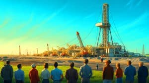 Illustration de la cessation de l'extraction de gaz dans le gisement de Groningue aux Pays-Bas.