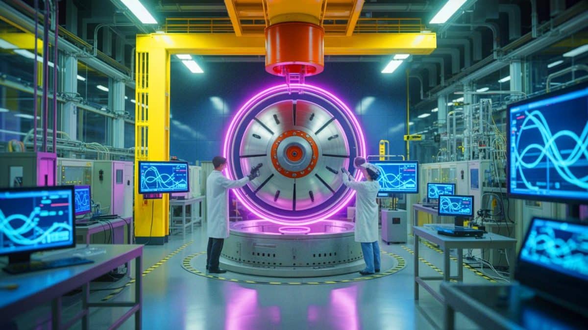 Helical Fusion propulse l’innovation avec un test réussi d’aimant HTS et lance son démonstrateur révolutionnaire Illustration de l'avancée technologique d'Helical Fusion dans le test d'un aimant supraconducteur à haute température.