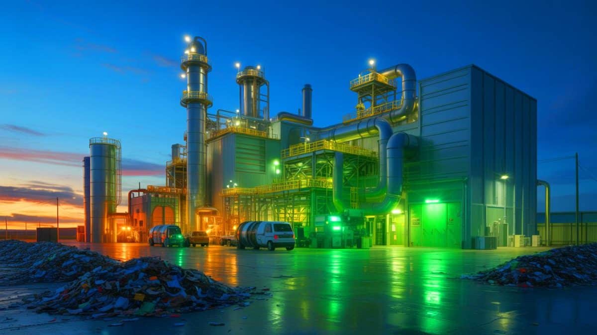 Houston American Energy initie un complexe de carburants alternatifs au Texas : vers une révolution énergétique durable ? Illustration de la transformation des déchets en carburants renouvelables par Houston American Energy au Texas.
