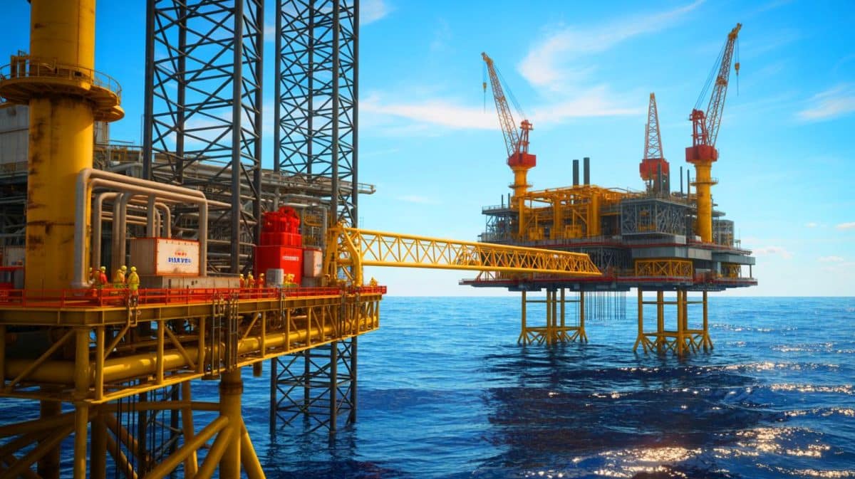 KLN engage 10 milliards HK$ pour transformer le paysage énergétique libyen avec un projet gazier offshore innovant Illustration de la plateforme gazière WHPA en cours de développement en Libye par KLN Logistics Group.