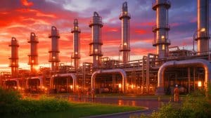 Illustration de la croissance du marché pétrochimique mondial vers 794 milliards d’euros d’ici 2034.