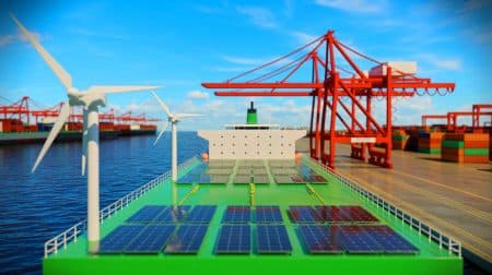 Les règles mondiales pour décarboniser les navires reportées : quel impact pour l’industrie maritime et notre environnement Illustration de l'arrivée d'un navire au port d'Oakland en Californie, symbole des enjeux de décarbonisation maritime.