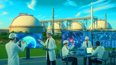 Lutte contre le méthane : l’UE, le Japon et l’UNEP s’unissent, le secteur du LNG sous tension Illustration de la collaboration internationale pour réduire les émissions de méthane et renforcer la traçabilité du gaz naturel liquéfié.