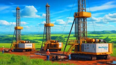 New Stratus s’implante au Brésil : un nouvel accord pétrolier de 32,5 % transforme le secteur énergétique Illustration de l'accord entre New Stratus Energy et Vultur Oil pour l'exploitation pétrolière au Brésil.