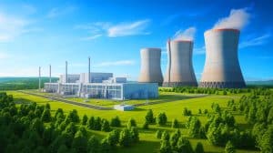 Illustration de la collaboration entre Newcleo et Nextchem pour développer des réacteurs nucléaires modulaires avancés.