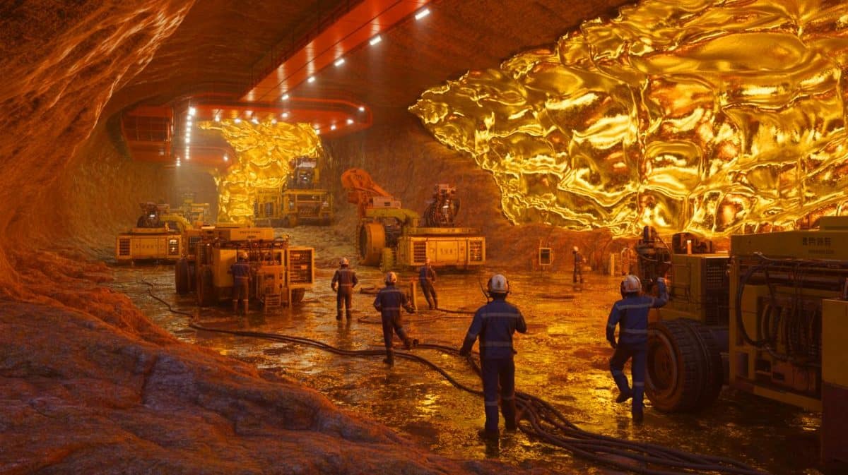 « Ils viennent de trouver 1 000 tonnes d’or » : la Chine découvre un gisement géant qui fait trembler les marchés mondiaux (et relance la ruée) Illustration de la découverte d'un gisement d'or record en Chine.