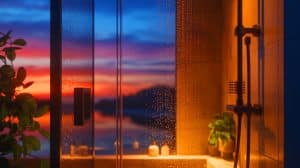 Illustration de l'impact du moment de la douche sur le bien-être quotidien.