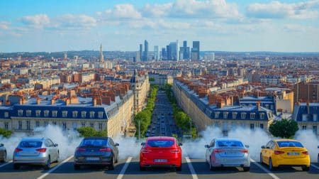 Illustration de la diminution insuffisante des émissions de gaz à effet de serre en France en 2025.