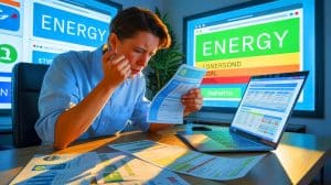 Illustration de la mise en garde contre les comparateurs en ligne d'énergie et leur manque de transparence.