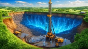 Illustration de la découverte du gigantesque gisement d'hydrogène blanc en Moselle.