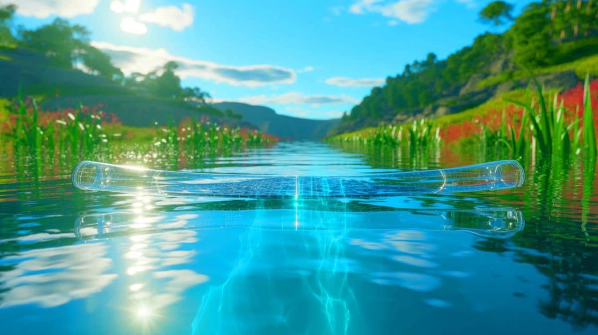 « C’est une prouesse inespérée » : ce film solaire chinois purifie l’eau contaminée avec la simple lumière du jour, même sous les nuages Illustration de la purification de l'eau contaminée grâce à un film innovant utilisant la lumière solaire.