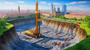 Illustration de la découverte d'un gisement de gaz sous Florence et des enjeux économiques et environnementaux qui en découlent.