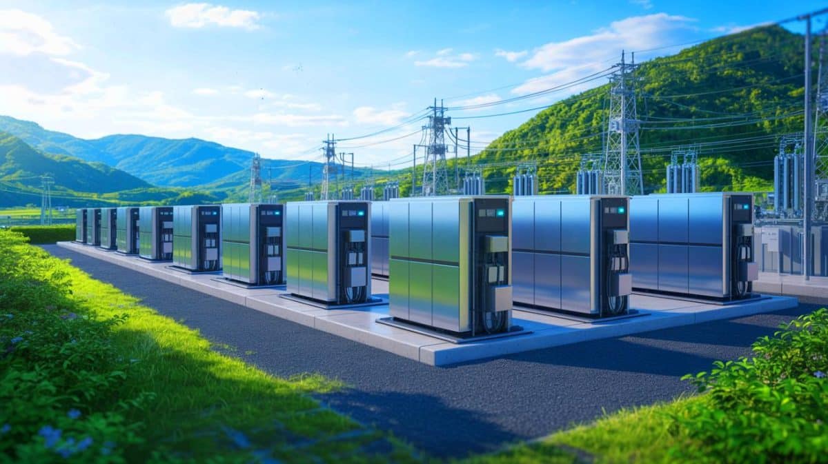 Sun Village et Marubeni : vers un avenir énergétique plus vert avec le premier stockage BESS connecté Illustration de la connexion de la première installation de stockage d'énergie par Sun Village en partenariat avec Marubeni.