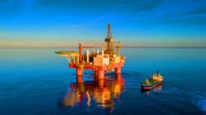 Illustration de la découverte du gisement de pétrole et de gaz au large de la mer Baltique.