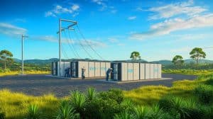 Illustration de l'accord stratégique entre EVE Energy et EVO Power pour le stockage d'énergie en Australie.