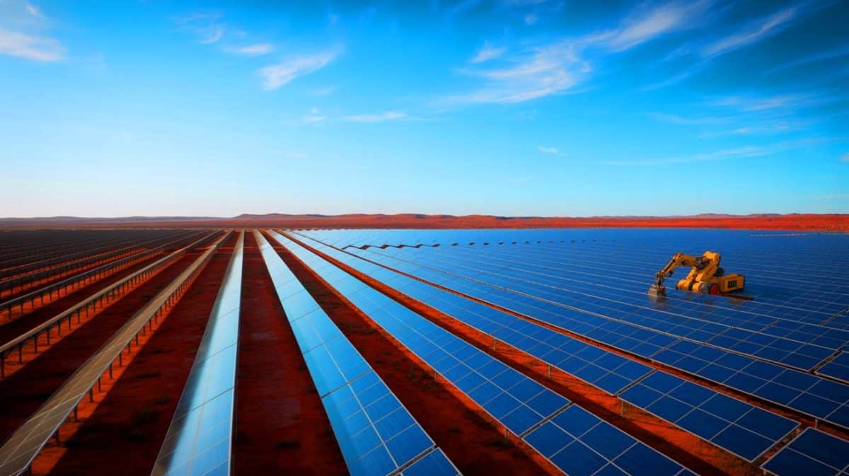 Fortescue et ARENA : un tournant énergétique avec dix technologies solaires innovantes dans le Pilbara Illustration de l'innovation solaire dans le Pilbara avec Fortescue et ARENA.