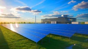 Illustration de l'accord entre TotalEnergies et Google pour la fourniture d'électricité solaire aux centres de données en Ohio.