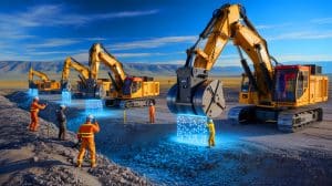Illustration de la collaboration entre Ramaco Resources et le Département de l'Énergie des États-Unis pour l'exploitation des terres rares au Wyoming.
