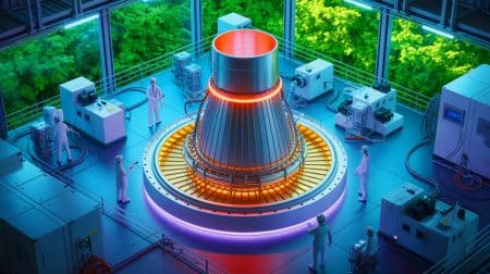 Illustration de l'accélération du développement du réacteur nucléaire à sel fondu de Natura Resources.