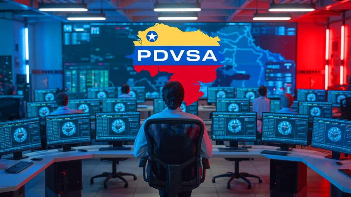 PDVSA victime d’une cyberattaque : quelles conséquences pour les systèmes administratifs au Venezuela ? Illustration de la cyberattaque visant les systèmes administratifs de PDVSA au Venezuela.